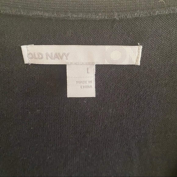 Old Navy Black And White Argyle Button Front Cardigan Size L - Picture 2 of 6